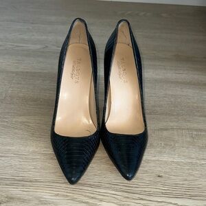 Talbots Black Suede Heels Classic Pointed-Toe Pumps
